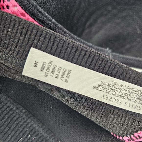 VSX Pink Mesh Sports Bra Leopard Print size 34B - Picture 7 of 7